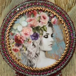 Hand beaded cabachon